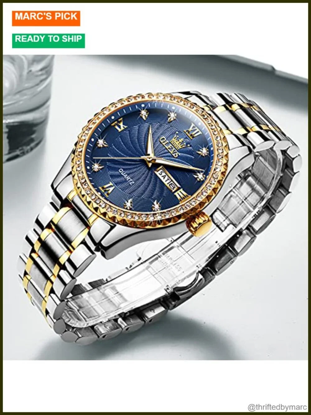 Chronograph Business Dress Quartz Stainless Steel Waterproof Luminous Date